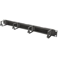 DIGITUS Rangierpanel 1HE 19" 4xBügel mit Bürstenleise schw.