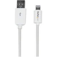 StarTech.com 3m (10ft) Long White Apple® 8-pin Lightning Connector to USB Cable for iPhone / iPod / iPad - Charge and Sync Cable (USBLT3MW) - Lightning cable - Lightning / USB - 3 m