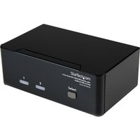 Startech DVI KVM Switch with Audio & USB 2.0 Hub - 2-Port USB KVM Switch - 1920 x 1200 - Dual Monitor KVM Switch (SV231DD2DUA) - KVM / audio / USB switch - 2 ports