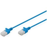 DIGITUS Patchkabel CAT 6 U-UTP Slim 2m Blau 10 Stück