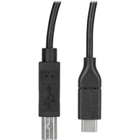 StarTech.com USB C to USB B Printer Cable - 10 ft / 3m - USB C Printer Cable - USB C to USB B Cable - USB Type C to Type B (USB2CB3M) - USB-C cable - 24 pin USB-C to USB Type B - 3 m