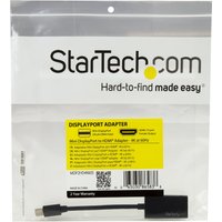 StarTech.com Mini DisplayPort to HDMI Adapter - 4K mDP to HDMI Converter - UHD 4K 60Hz (MDP2HD4K60S) - video converter