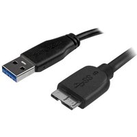 StarTech.com 3m 10ft Slim USB 3.0 A to Micro B Cable M/M - Mobile Charge Sync USB 3.0 Micro B Cable for Smartphones and Tablets (USB3AUB3MS) - USB cable - Micro-USB Type B to USB Type A - 3 m