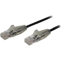 StarTech.com 2.5m Slim LSZH CAT6 Ethernet Cable, 10 Gigabit Snagless RJ45 100W PoE Patch Cord, CAT 6 10GbE UTP Network Cable w/Strain Relief, Black, Fluke Tested/ETL/Low Smoke Zero Halogen - Category 6 - 28AWG (N6PAT250CMBKS) - patch cable - 2.5 m - black