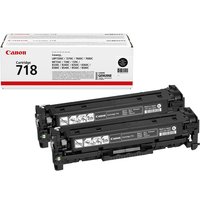 Canon 718 Black - 2-pack - black - original - toner cartridge