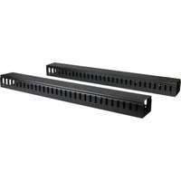 Startech Vertical Cable Organizer with Finger Ducts - Vertical Cable Management Panel - Rack-Mount Cable Raceway - 0U - 6 ft. (CMVER40UF) - cable organizer - 40U