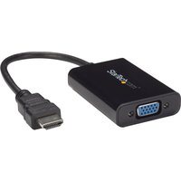 StarTech.com HDMI to VGA Video Adapter Converter with Audio for Desktop PC / Laptop / Ultrabook - 1920x1080 - adapter - HDMI / VGA / audio - 25 cm