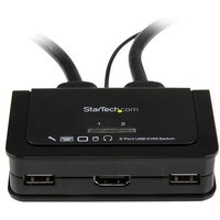 StarTech.com 2 Port USB HDMI Cable KVM Switch with Audio and Remote Switch - USB Powered KVM with HDMI - Dual Port HDMI KVM Switch (SV211HDUA) - KVM / audio switch - 2 ports