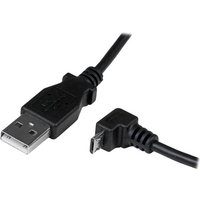 StarTech.com 2m Micro USB Cable Cord - A to Down Angle Micro B - Down Angled Micro USB Cable - 1x USB A (M), 1x USB Micro B (M) - Black (USBAUB2MD) - USB cable - Micro-USB Type B to USB - 2 m