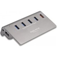 DELOCK USB 10 Gbps Hubmit 4USB Typ-A Ports+1 Schnellladeport