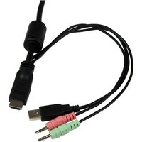 Startech 2 Port USB HDMI Cable KVM Switch with Audio and Remote Switch - USB Powered KVM with HDMI - Dual Port HDMI KVM Switch (SV211HDUA) - KVM / audio switch - 2 ports