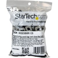 Startech M6 Screws and Cage Nuts - 50 Pack - M6 Mounting Screws and Cage Nuts for Server Rack and Cabinet - Silver (CABSCREWM62B) - rack screws and nuts