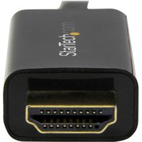 StarTech.com Mini DisplayPort to HDMI Adapter Cable - mDP to HDMI Adapter with Built-in Cable - Black - 5 m (15 ft.) - Ultra HD 4K 30Hz (MDP2HDMM5MB) - adapter cable - DisplayPort / HDMI - 5 m