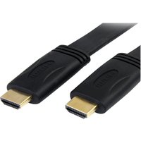 StarTech.com 6 ft Flat High Speed HDMI Cable with Ethernet - Ultra HD 4k x 2k HDMI Cable - HDMI to HDMI M/M - Flat HDMI Cable (HDMIMM6FL) - HDMI cable with Ethernet - 1.8 m
