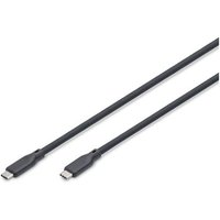 DIGITUS USB 4.0 Anschlusskabel Typ C-C Silikon St/St 1,5 sw