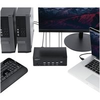 Startech StarTech.com 4-Port Dual Monitor HDMI KVM Switch with Audio & USB 3.0 hub - 4K 30Hz - 4 PC Mac Computer KVM Switch Box for HDMI Display (SV431DHD4KU) - KVM / audio / USB switch - 4 ports - rack-mountable