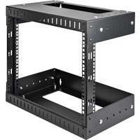 Startech 8U 19" Wall Mount Network Rack, Adjustable Depth 12-20" 2 Post Open Frame Server Room Rack for AV/Data/ IT Communication/Computer Equipment/Switch with Cage Nuts & Screws - 8U Adjustable Rack (RK812WALLOA) - rack - 8U