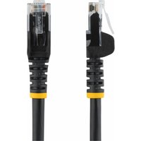 Startech 100ft CAT6 Ethernet Cable, 10 Gigabit Snagless RJ45 650MHz 100W PoE Patch Cord, CAT 6 10GbE UTP Network Cable w/Strain Relief, Black, Wiring is UL Certified/TIA - Category 6 - 24AWG (N6PATCH100BK) - patch cable - 30.5 m - black