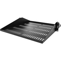 Startech 2U Vented Server Rack Shelf, Center Mount 20in Deep Fixed Cantilever Tray, Rackmount Shelf for 19" AV/Data/Network Equipment w/ Cage Nuts & Screws, 200lbs Weight Capacity - 2U Network Rack Shelf - rack shelf - 2U