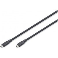 DIGITUS USB 4.0 Anschlusskabel Typ C-C Silikon St/St 1m sw