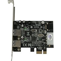 Startech 2 Port PCI Express (PCIe) SuperSpeed USB 3.0 Card Adapter with UASP - LP4 Power - Dual Port USB 3 PCIe Controller (PEXUSB3S25) - USB adapter - PCI Express x1 - USB 3.0 x 2