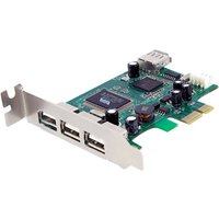 StarTech.com 4 Port PCI Express Low Profile High Speed USB Card - PCIe USB 2.0 Card - PCI-E USB 2.0 Card (PEXUSB4DP) - USB adapter - PCIe - 4 ports