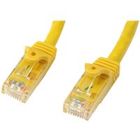 StarTech.com 1m CAT6 Ethernet Cable, 10 Gigabit Snagless RJ45 650MHz 100W PoE Patch Cord, CAT 6 10GbE UTP Network Cable w/Strain Relief, Yellow, Fluke Tested/Wiring is UL Certified/TIA - Category 6 - 24AWG (N6PATC1MYL) - patch cable - 1 m - yellow