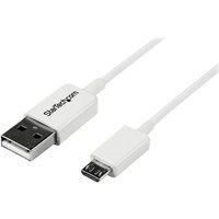StarTech.com 2m White Micro USB Cable Cord - A to Micro B - Micro USB Charging Data Cable - USB 2.0 - 1x USB A Male, 1x USB Micro B Male (USBPAUB2MW) - USB cable - Micro-USB Type B to USB - 2 m