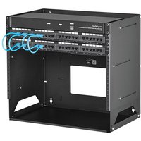 StarTech.com 8U Open Frame Wall Mount Network Rack w/ Built in Shelf - 2-Post Adjustable Depth (12" to 18") Equipment Rack - 75.2lbs (WALLSHELF8U) - rack (wall mount) - 8U