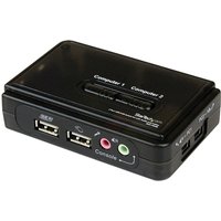 Startech 2 Port USB VGA KVM Switch - Single VGA - Hot-key & Audio Support - 2048x1536 @60Hz KVM Switch - KVM Video Switch (SV211KUSB) - KVM / audio switch - 2 ports