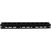 Startech 1U Horizontal Finger Duct Rack Cable Management Panel with Cover - Server Rack Cable Duct - Rack Cable Organizer / Manager (CMDUCT1UX) - rack cable management panel - 1U