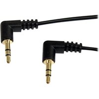 StarTech.com 6 ft. (1.8 m) Right Angle 3.5 mm Audio Cable - 3.5mm Slim Audio Cable - Right Angle - Male/Male - Aux Cable (MU6MMS2RA) - audio cable - 1.8 m