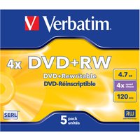 Verbatim DataLifePlus - DVD+RW x 5 - 4.7 GB - storage media