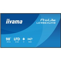 Click to view product details and reviews for Iiyama Prolite Le9864uhs B1ag 98 Class 975 Viewable Led Backlit Lcd Display 4k For Digital Signage. Click to view product details and reviews for Iiyama Prolite Le9864uhs B1ag 98 Class 975 Viewable Led Backlit Lcd Display 4k For Digital Signage.