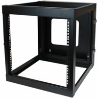 Startech 12U Hinged Open Frame Wall Mount Server Rack - 4 Post 22 in. Depth Network Equipment Rack Cabinet - 140 lbs capacity (RK1219WALLOH) - rack - 12U