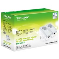TP-Link TL-PA4010PKIT AV500+ Powerline Kit with AC Pass Through - powerline adapter kit - wall-pluggable