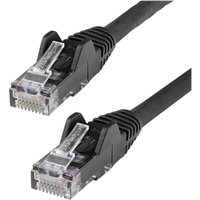 StarTech.com 75ft CAT6 Ethernet Cable, 10 Gigabit Snagless RJ45 650MHz 100W PoE Patch Cord, CAT 6 10GbE UTP Network Cable w/Strain Relief, Black, Fluke Tested/Wiring is UL Certified/TIA - Category 6 - 24AWG (N6PATCH75BK) - patch cable - 22.9 m - black