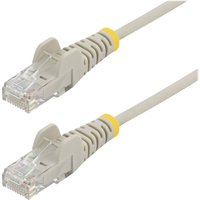 StarTech.com 2.5m Slim LSZH CAT6 Ethernet Cable, 10 Gigabit Snagless RJ45 100W PoE Patch Cord, CAT 6 10GbE UTP Network Cable w/Strain Relief, Grey, Fluke Tested/ETL, Low Smoke Zero Halogen - Category 6 - 28AWG (N6PAT250CMGRS) - patch cable - 2.5 m - grey