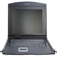 DIGITUS Modulare Konsole 17"TFT,8-Port KVM&Touchpad,Deutschl