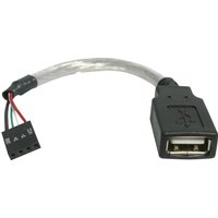 StarTech.com 6in USB 2.0 A to USB 4 Pin to Motherboard Header Adapter F/F - USB cable - USB (F) to 4 pin USB 2.0 header (F) - USBMBADAPT - USB cable - USB to 4 pin USB 2.0 header - 15 cm