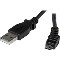 StarTech.com 1m Micro USB Cable Cord - A to Up Angle Micro B - Up Angled Micro USB Cable - 1x USB A (M), 1x USB Micro B (M) - Black (USBAUB1MU) - USB cable - Micro-USB Type B to USB - 1 m