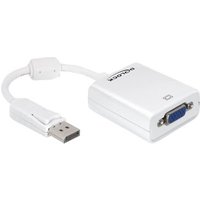 DELOCK Displayport Adapter DP -> D-Sub15 St/Bu weiß