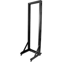 StarTech.com 42U Mobile Open Frame Network Rack with Wheels- 663lbs - 2 Post 19" Portable Rack for Computer, AV, Media, IT Equipment (2POSTRACK42) - rack - 42U - TAA Compliant