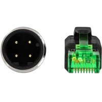 DELOCK Netzwerkkabel M12 4 Pin D-kodiert > RJ45 St PVC 2m