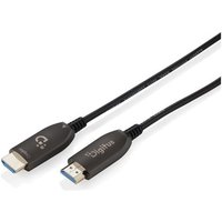 DIGITUS HDMI AOC Hybrid Glasfaserkabel UHD 8K 60m schwarz