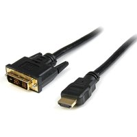 Startech 6ft (1.8m) HDMI to DVI Cable, DVI-D to HDMI Display Cable (1920x1200p), Black, 19 Pin HDMI Male to DVI-D Male Cable Adapter, Digital Monitor Cable, M/M, Single Link - DVI to HDMI Cord (HDMIDVIMM6) - adapter cable - 1.83 m