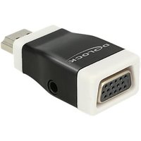 DELOCK HDMI Adapter A -> D-Sub15 St/Bu screwless +Audio