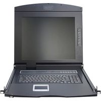 DIGITUS Modulare Konsole 17"TFT,1-Port KVM&Touchpad,Deutschl