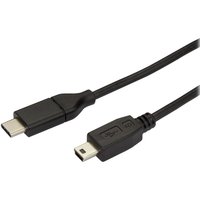 StarTech.com USB C to Mini USB Cable - 6 ft / 2m - M/M - USB 2.0 - Mini USB Cord - USB C to Mini B Cable - USB Type C to Mini USB (USB2CMB2M) - USB-C cable - 24 pin USB-C to mini-USB Type B - 2 m