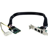 StarTech.com 3 Port 2b 1a 1394 Mini PCI Express FireWire Card Adapter - FireWire adapter - PCIe Mini Card - FireWire 800 - 2 ports + 1 x FireWire - MPEX1394B3 - FireWire adapter - PCIe Mini Card - 2 ports